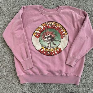 Madeworn Grateful Dead Crew Fleece Sweatshirt in Petal, medium, EUC